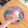 Rubber Round Pink Disco Ball Mouse Pad - Aesthetic Desk Accessory for Office, Laptop, Computer - Ideal Gift for Women, Girls 4