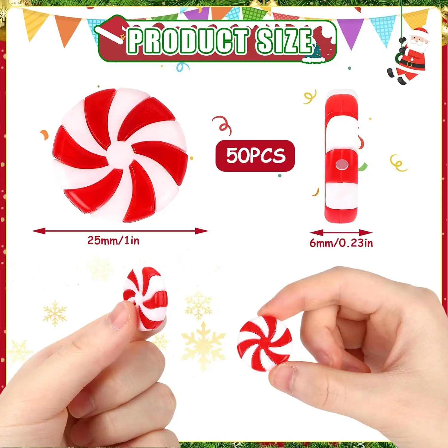 10/30pcs Candy Cane Christmas Decorations Red White Fake Peppermint Ornaments For Xmas Holiday Decor Party Favors Crafts Gift