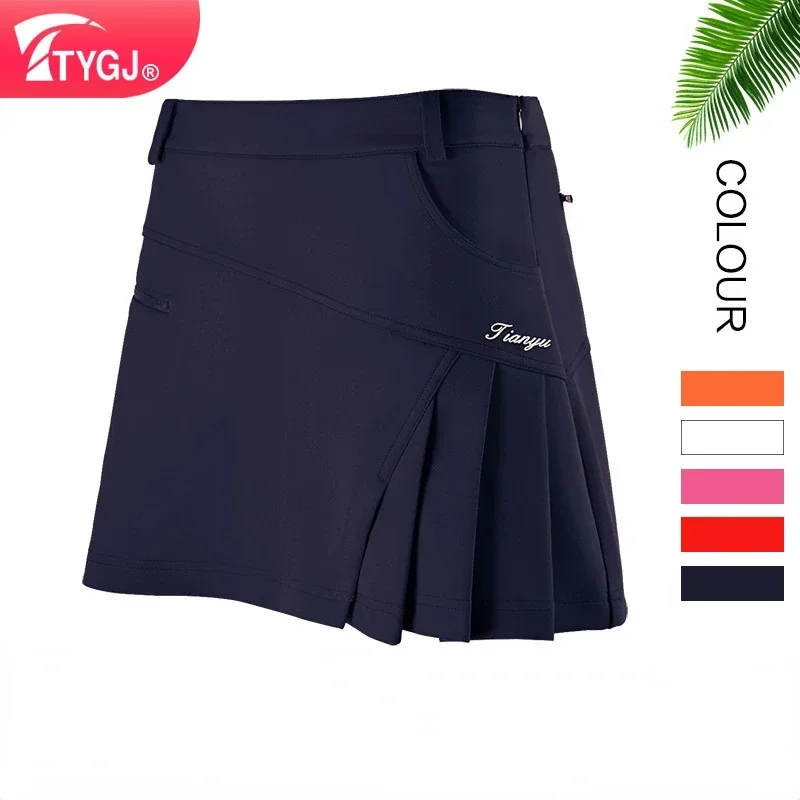 Women Golf Skirts Autumn Women'S Casual Pleated Skirt Athletic Sports Short Skorts Ladies Girl Anti-Exposure