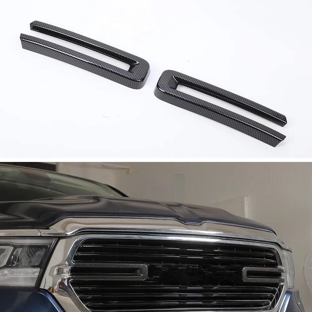 

YAQUICKA For Dodge RAM 2018+ Car Front Grill Grille Decoration Trim Styling Exterior ABS Auto Molding Accessories