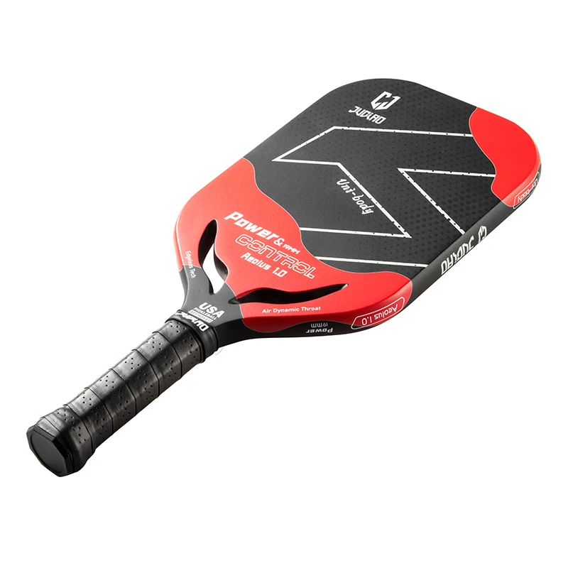 ピックルボール パドル JUCIAO RED BLACK Kevlar JUCIAO Carbon Fiber Pickleball Paddle With Aero Throat USAPA