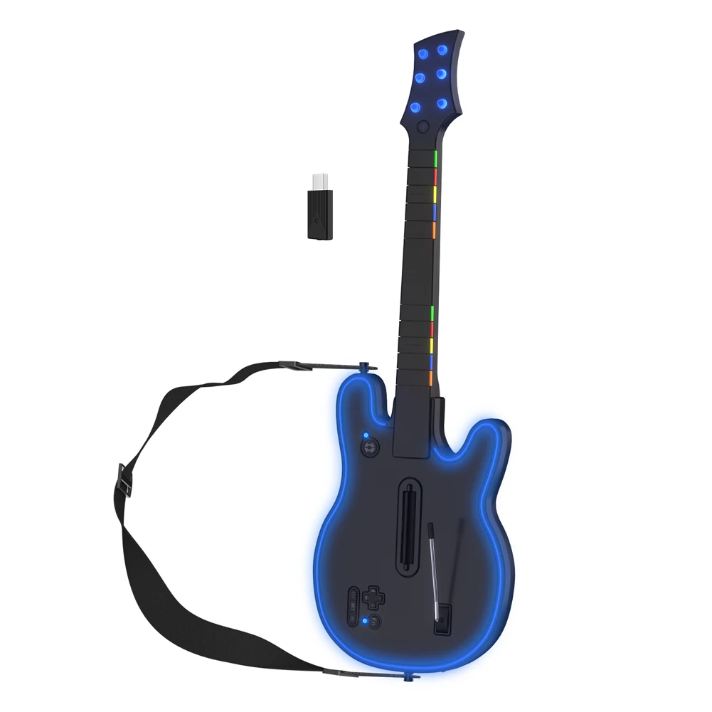 Wireless Guitar Controller Wireless Guitar Controller Console Remote Joystick for PS4 PS3 PC Hero Clone Hero Rock Band