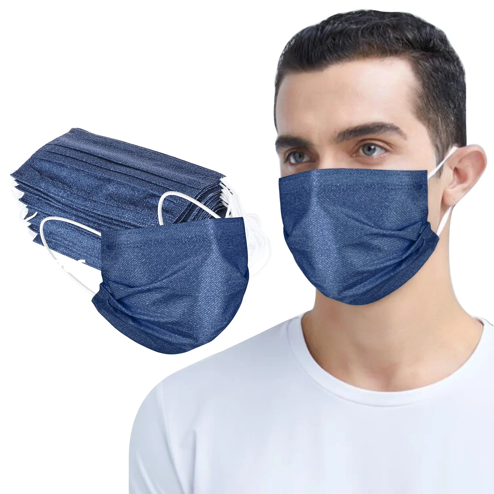50PCS Purifying Face Mask Cover 3 Layer Mouth Filter Outdoor Dust-Proof Face Protective Mask Disposable