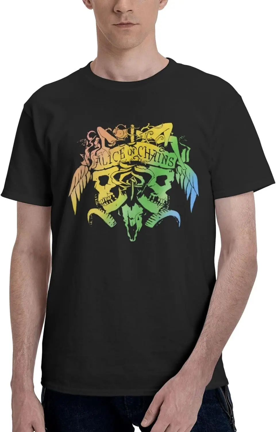 

Mens Cotton Short Sleeve Crewneck T Shirts Classic Graphic Tees Shirt Top