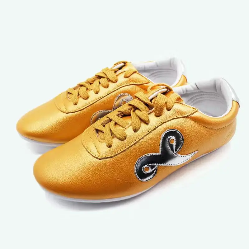 New cowhide non-slip wear-resistant men's and women's leather kung fu tai chi shoes martial arts shoes sports soft