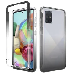 Vibrant Transparent Shockproof Dual-Layer Case - Premium Protection for galaxy A71 (GRAY)