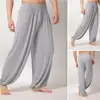 Men's Harem Pants Solid Color Yoga Pants Morning Exercise Tai Chi Pants Casual Wide Leg Pants Long Pants Harem Pants Male Slacks 5