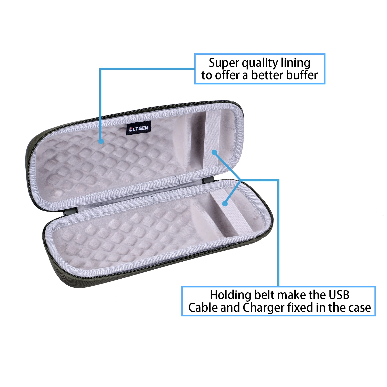 LTGEM EVA Hard Carrying Case for JBL FLIP 6 FLIP 5 Waterproof Portable Bluetooth Speaker