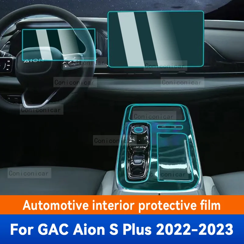 

For GAC Aion S Plus 2022 2023 Car Interior Gearbox Panel Anti-Scratch Protective Repair Transparent TPU Film Accessories Sticker