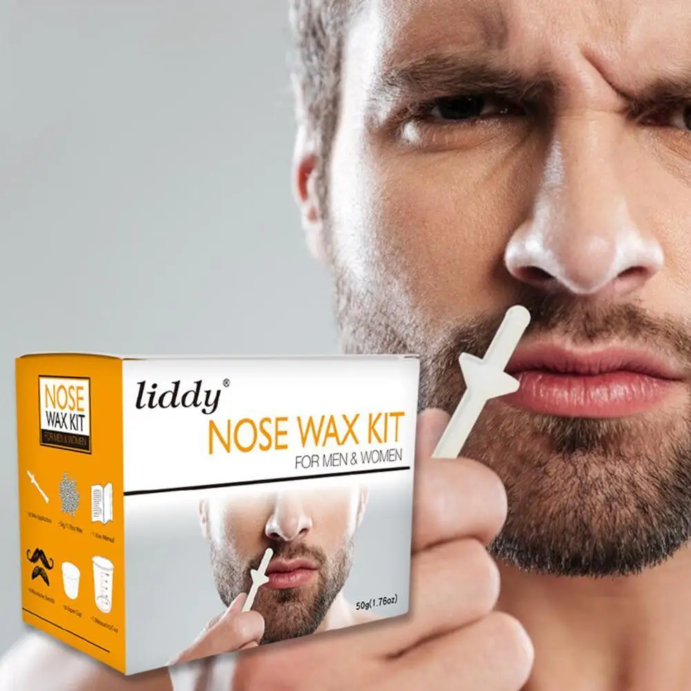 

Hair Removal Nose Wax Kit Nose Hair Wax Removal Cosmetic Tool Nose Hair Trimmer Men Nose Hair Remover Waxing Nose 50g