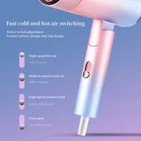 Nouveau Mini sèche-cheveux haute puissance, Ion lumière bleue, séchage rapide, silencieux, marteau de sécurité pliable, pratique 5