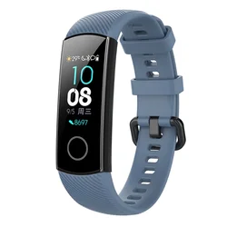 Sport Silicone Strap Bracelet - Enhanced Replacement Wristband (Gray blue)