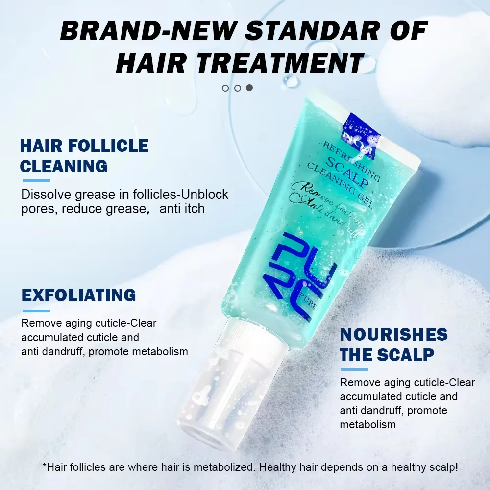 PURC Anti Dandruff Anti Itching Cream Scalp Refreshing Oil Control Gel Exfoliating Scalp Treatment Hair Care Beauty Health
