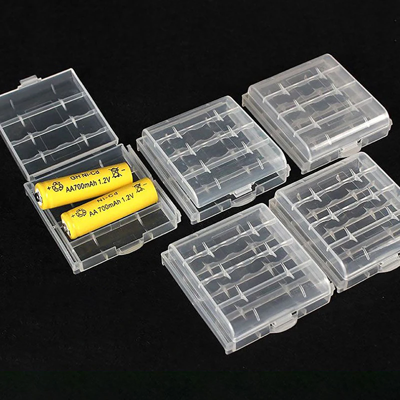 Aa Aaa Batterij Opbergdoos Hard Plastic Case Cover Houder Beschermhoes Met Clips Voor Batterij Opbergdoos 1Pcs