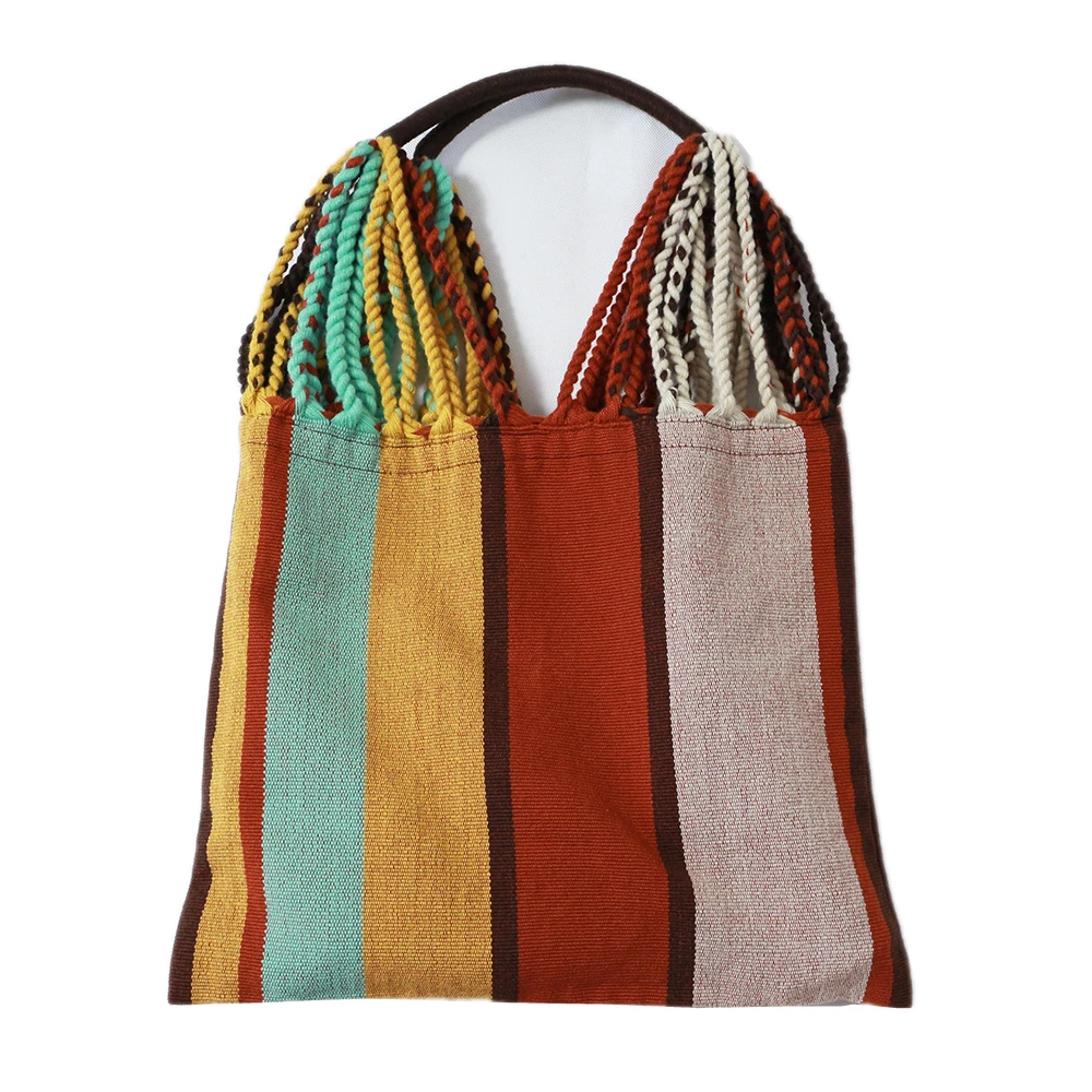 Handbags сумка для путешествий тренд Woven Acrylic Spring Tote Bags Stripe Handmade Sac a Main Femme High Capacity Bolsas