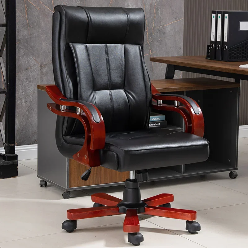

Leather Comfy Office Chair Chaise Executive Desk Home Swivel Recliner Computer Chair Study Luxury Furniture