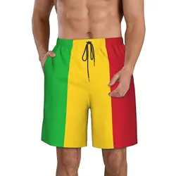 Men's Mali Flag Malian Fans Beach Pants Shorts Surfing M-2XL Polyester Swimwear Running