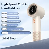 Ventilateur portatif haute vitesse, mini climatiseur portable avec six ventilateurs et 199 niveaux de réglage infini 6