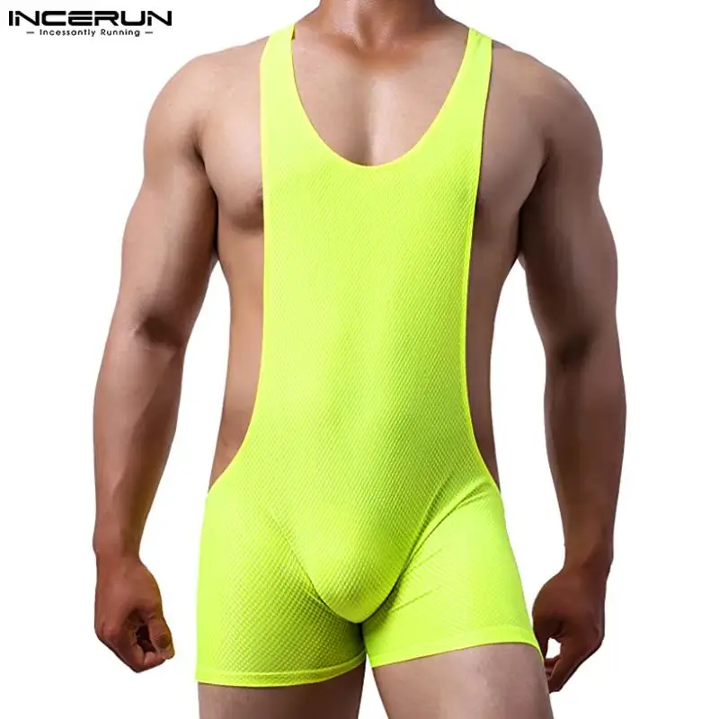 INCERUN 2023 Sexy Fashion Style New Men's Homewear Rompers Casual Male Solid Comfortable Wavelet Dot Sleeveless Bodysuits S-5XL