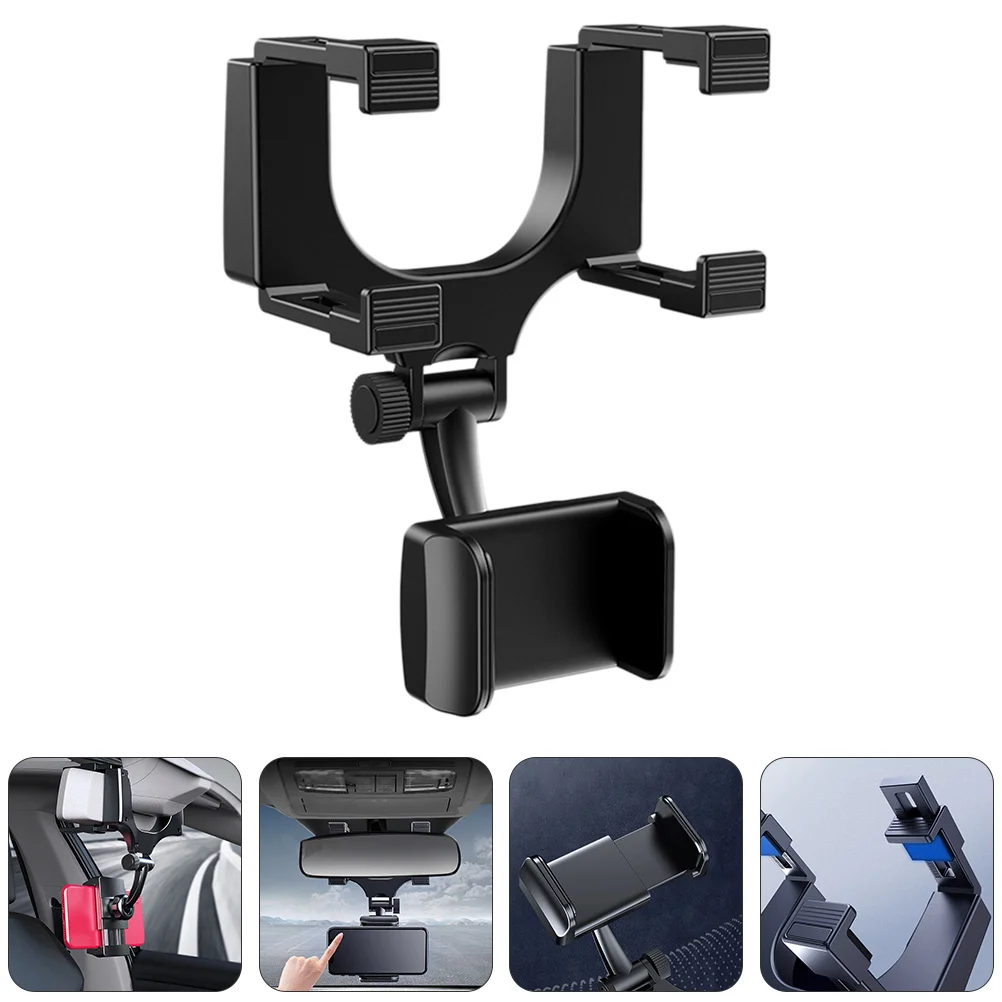 

Car Holder Cell Phone Mount Review Mirror Universal Navigator Abs Rearview Rack Clip Mobile