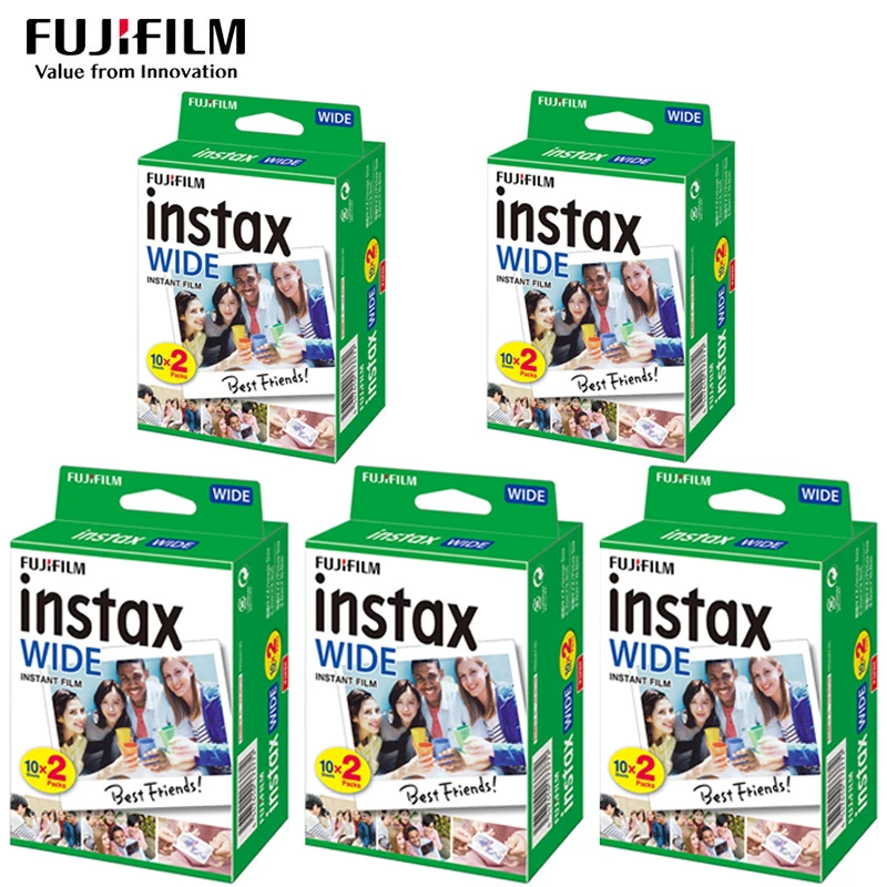 Nuovissimo 10-100 Fogli Fujifilm Instax Wide Photo Paper 5 Pollici Wide Format Wide 300 210 Instax Fim Instax200 Photo Paper