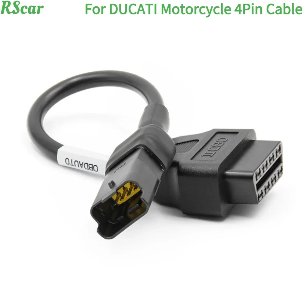 

NEW OBD2 Motorcycle Cable for Ducati 4 Pin Cable Diagnostic 4Pin To OBD2 16 Pin Adapter Engine Fault Diagnosis Detection Plug