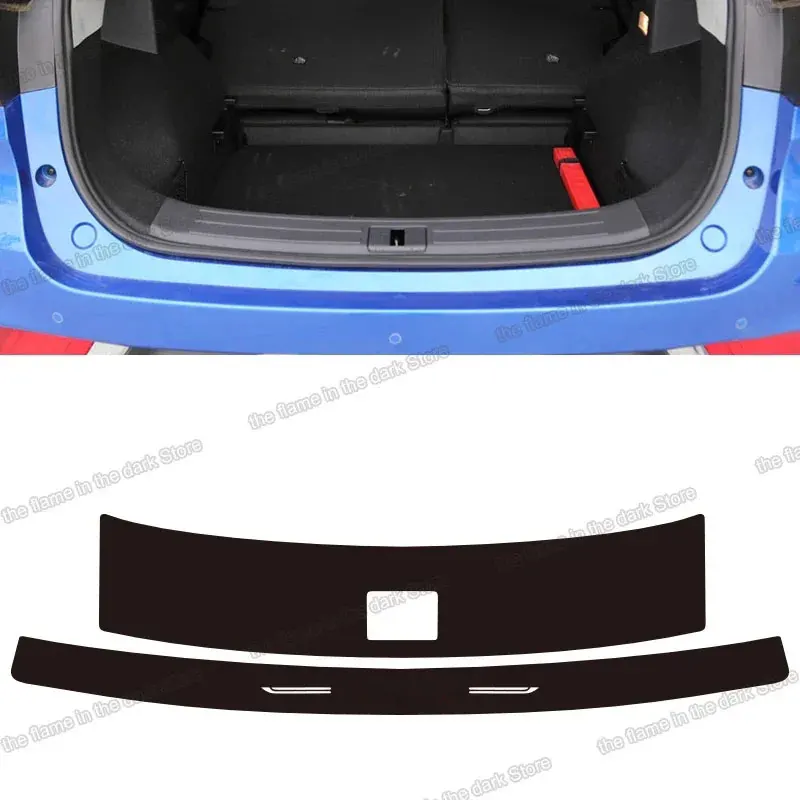 Кожаный коврик из углеродного волокна для покрытия порога в багажнике автомобиля, коврик для защиты коврика Mg Zs 2017 2018 2019 2020 2021 2022, коврики для укладки