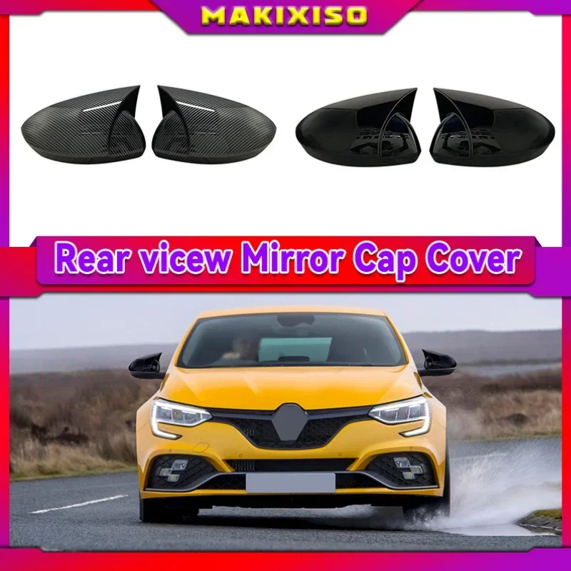 

Чехол на зеркало летучая мышь для Megane 4 IV Renault 2016-2021, аксессуары для автомобиля, пианино, черная Настройка, автоспорт, летучая мышь, дизайн RS Side