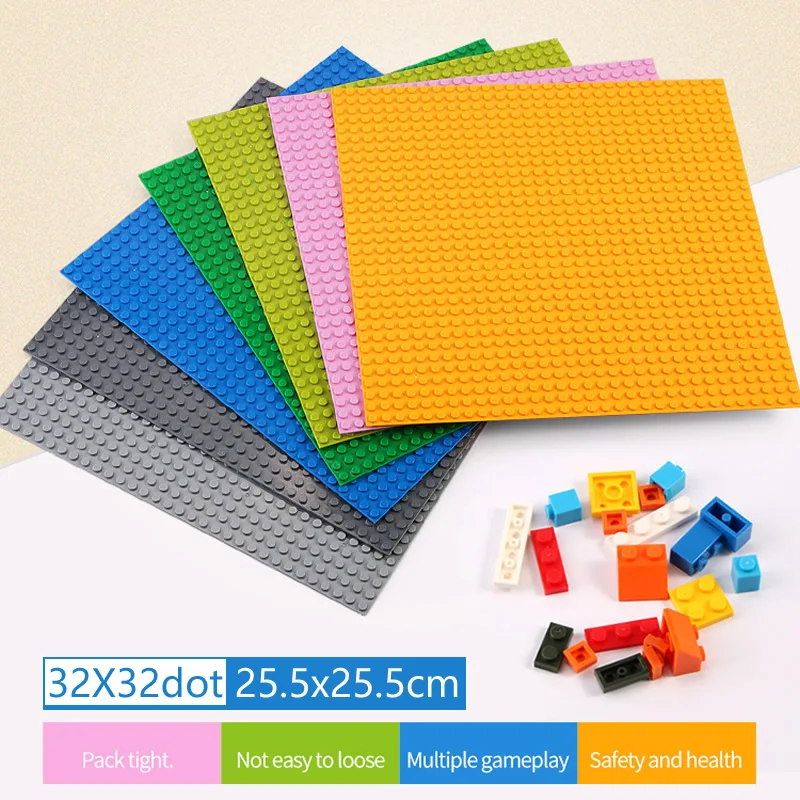 

32X32 dots Plastic Blocks Base Plates Compatible City Small Building Bricks Baseplates floor for Kids 32*32 points