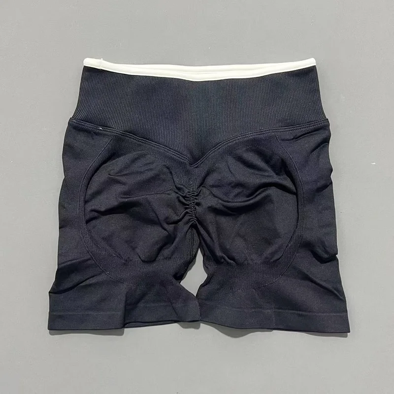 HISTELLO Ignite Sculpt Scrunch Shorts Nahtlose, tief sitzende, formgebende, bauchkontrollierende Yoga- und Fitness-Shorts mit Naked-Feel-Effekt – Detail 15