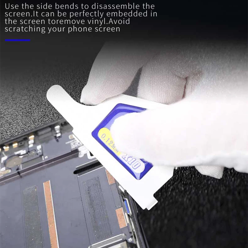 MECHANIC X10 0.12mm 초박형 강철 분해 카드 아이폰 삼성 휴대폰 LCD 스크린 오프너 수리 도구