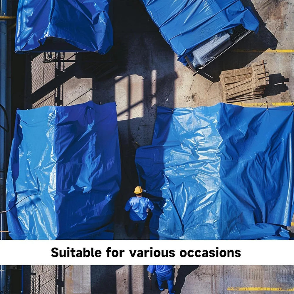 Tarps Waterproof Heavy Duty Blue Tarps Tear Resistance Tarpaulin Cover UV Resistant for Outdoors Patio,Pool,Boat,Roof 2x2/3/4M waterproof tarpaulin waterproof tarp ultralight tarp
