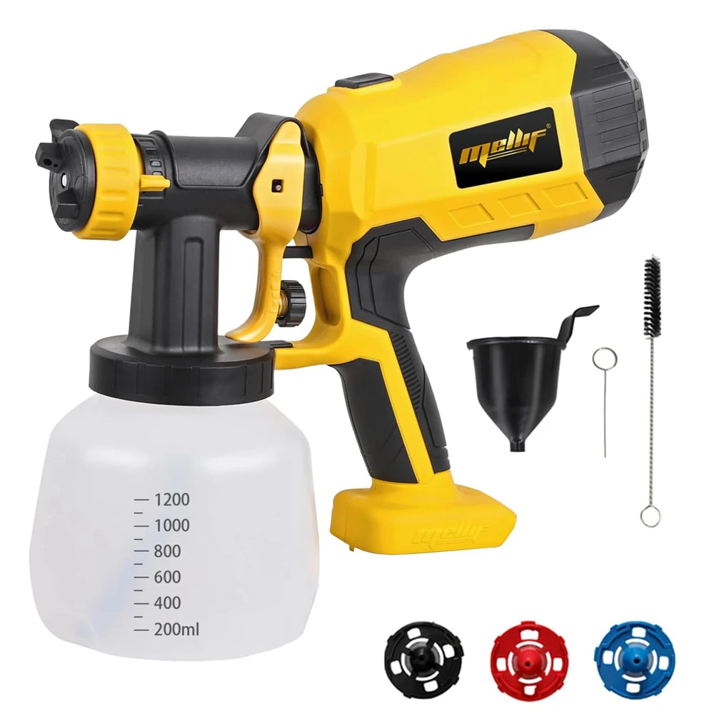 Spray Gun for Dewalt 18V 20V MAX Battery Cordless Paint Sprayer Gun with 3 Spray Patterns for Painting Ceiling Fence(NO Battery)