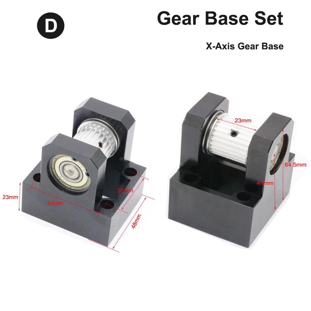 QDHWOEL LC Gear Base Set Machine Mechanical Parts for Laser Engraving Cutting Machine