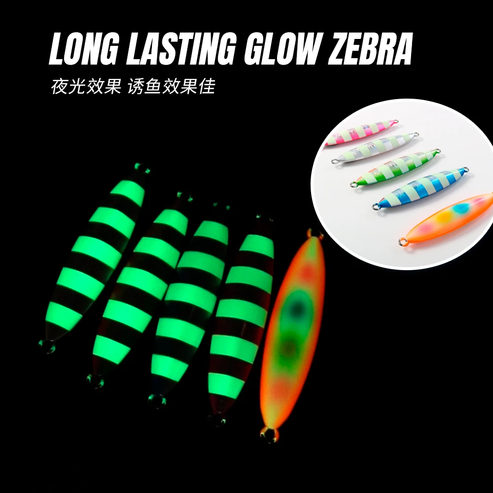 JIGGING PRO 40g 60g 80g Slow Jig Shore Jigging Köder Meer Angeln Köder Glow Slow Fall Angeln Köder – Detail 5