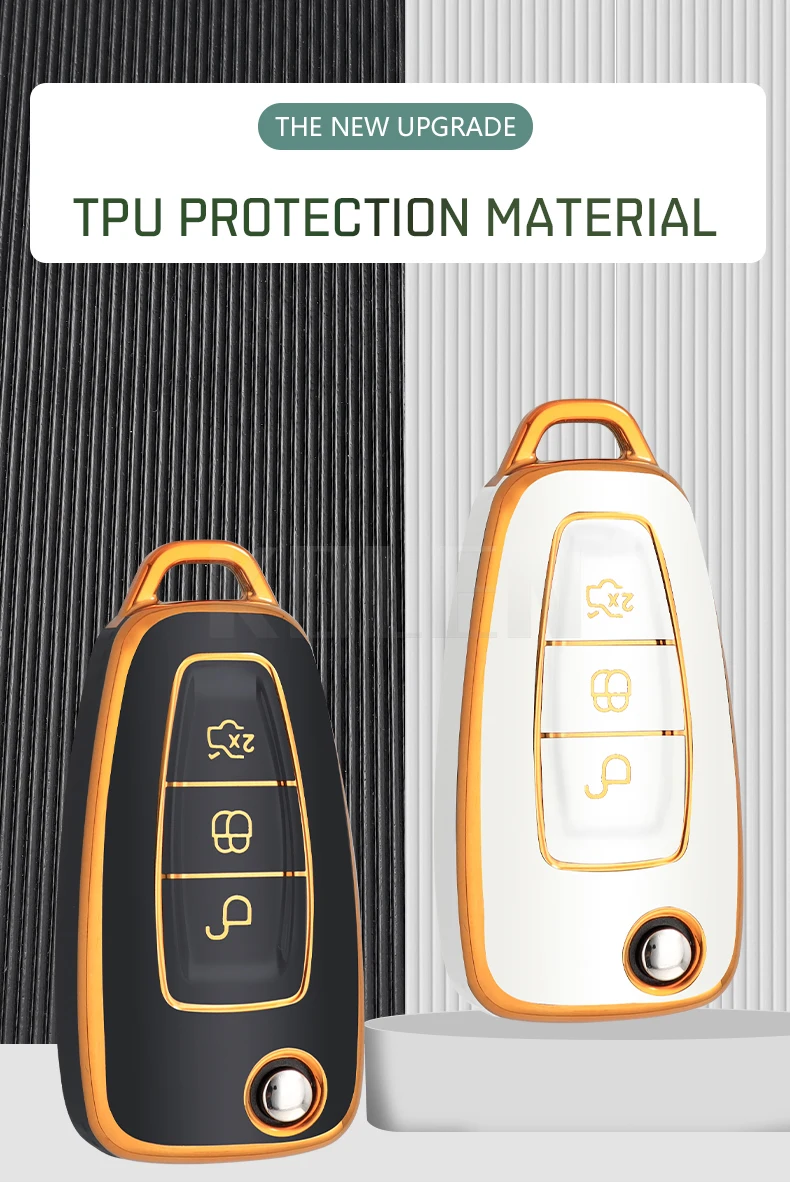 TPU Car Flip Key Case Cover Shell Fob per Ford Ranger Mondeo Focus Galaxy C-Max S-Max Transit Tourneo accessori per supporti personalizzati - S134229d62b72405daa2835e806256a80b