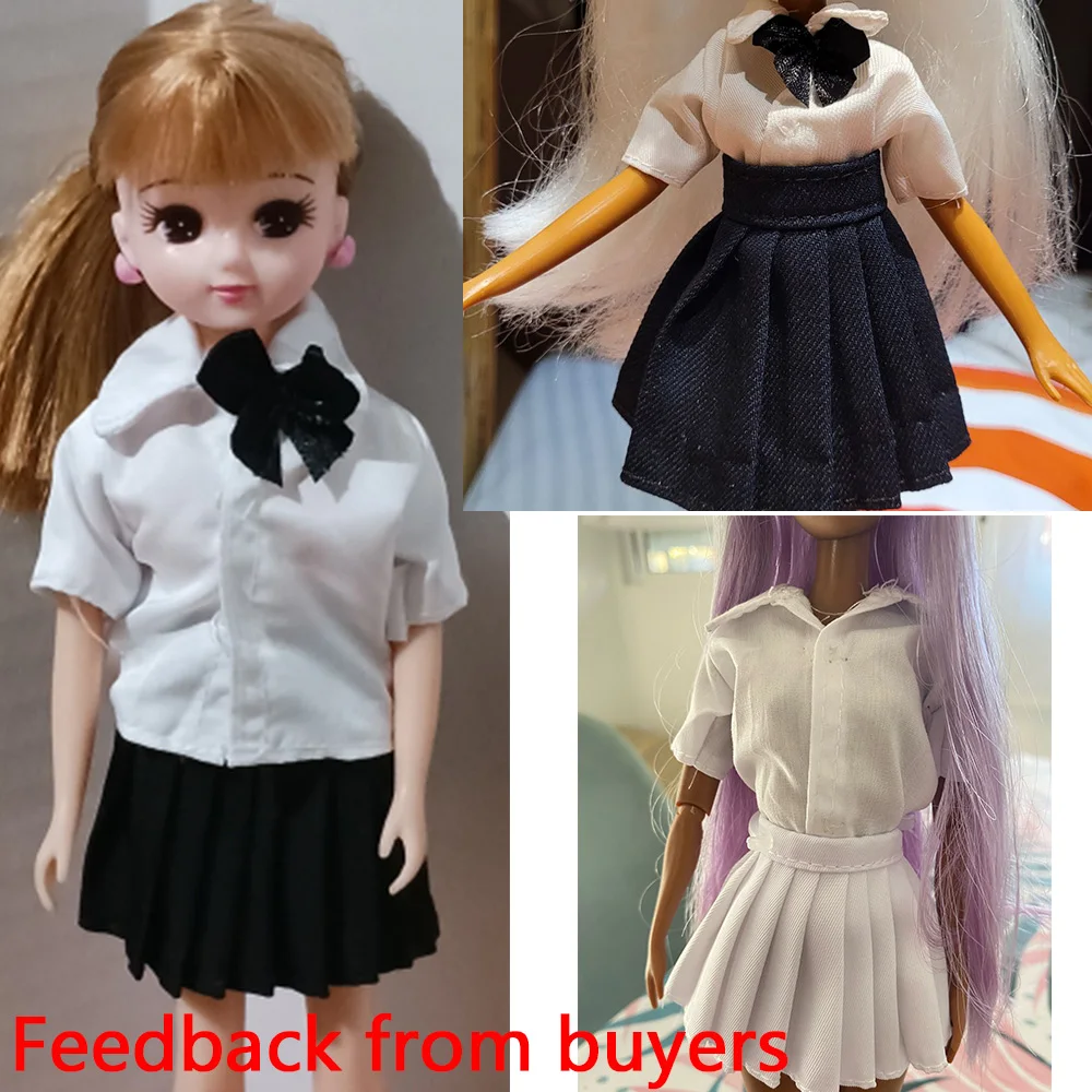 30 cm Doll Clothes Multistyles Doll Mini T-shirt Skirts Doll Accessories Navy Style Clothes for 1/6 Doll Kids DIY Gift Toys 6
