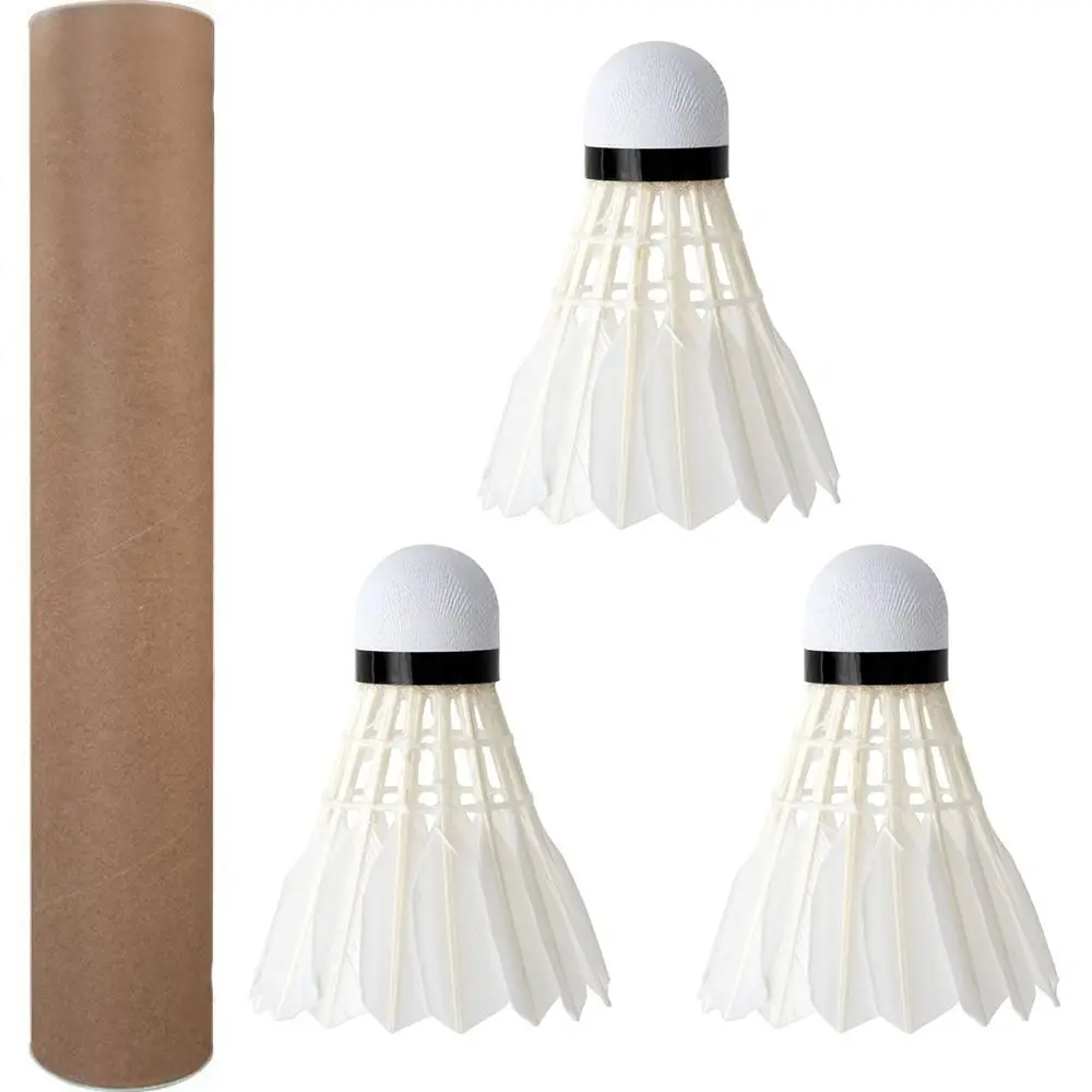 3/6/12 pçs novo branco peteca de badminton profissional durável bolas de badminton acessórios estável treinador de badminton doméstico
