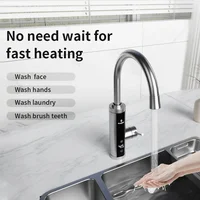 Fudeer robinet de chauffe-eau électrique de cuisine 3400W 220V robinet de chauffage insant Geyser de chauffage d'eau sans réservoir avec affichage numérique 4