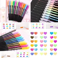 12/24Pcs Metallic Glitter Colors Gel Pens & Pen Refills For School Office Adult Coloring Book Journals Drawing Art Markers 4