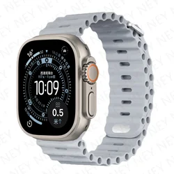 Ocean Silicone Strap Bracelet - Series 10 11 42mm (13 cloud gray)