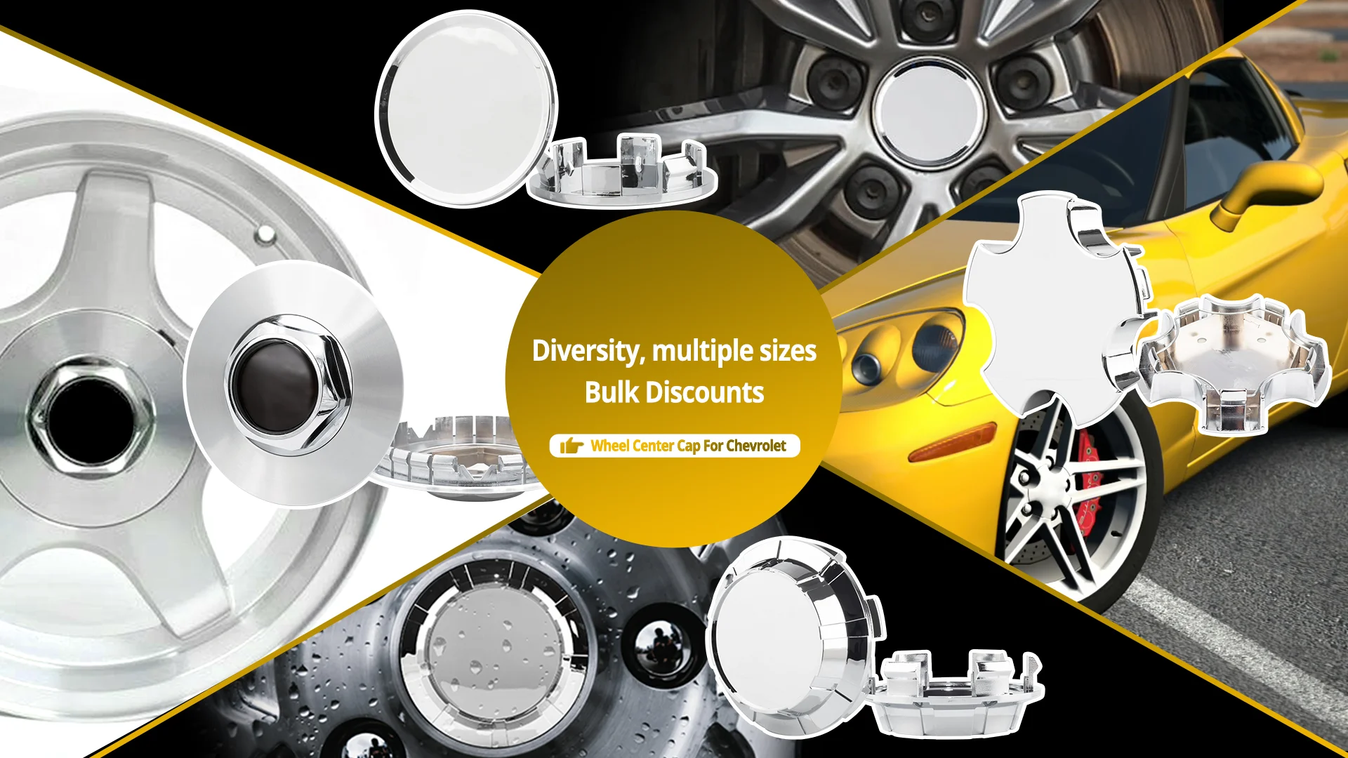 Coprimozzo Per Auto - 4 Pezzi Nero, ABS, Diametro Interno 56mm, Esterno 60mm - Foto 2