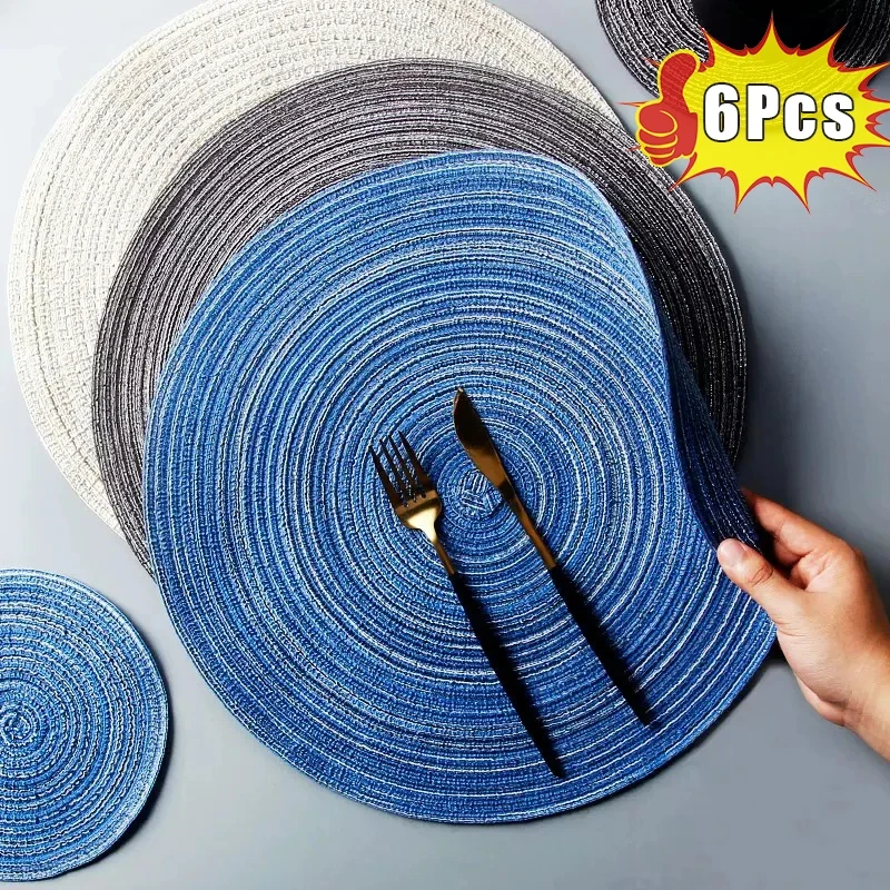 Round-Placemat-for-Dining-Non-Slip-Heat-Resistant-Coffee-Drink-Tea-Cup ...