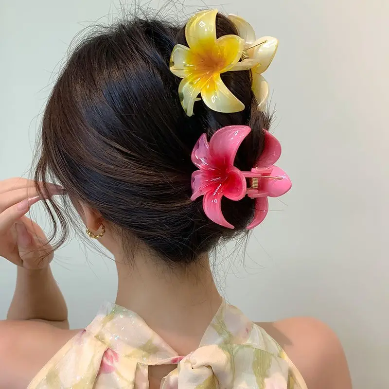 Tropical Flower Hair Clips - Bohemian Beach Hairpins