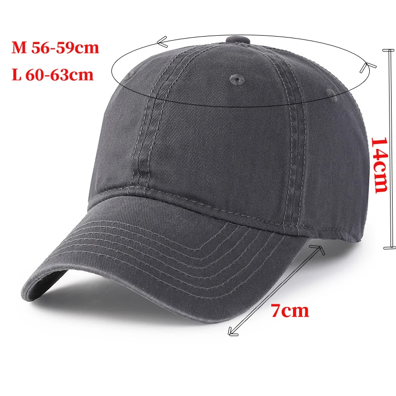 2023 Big Head XXL Baseball Cap for Men Solid Color Casual Plus Size Sport  Snapback Adjustable Outdoor Hats 56-60CM 60-63CM - AliExpress