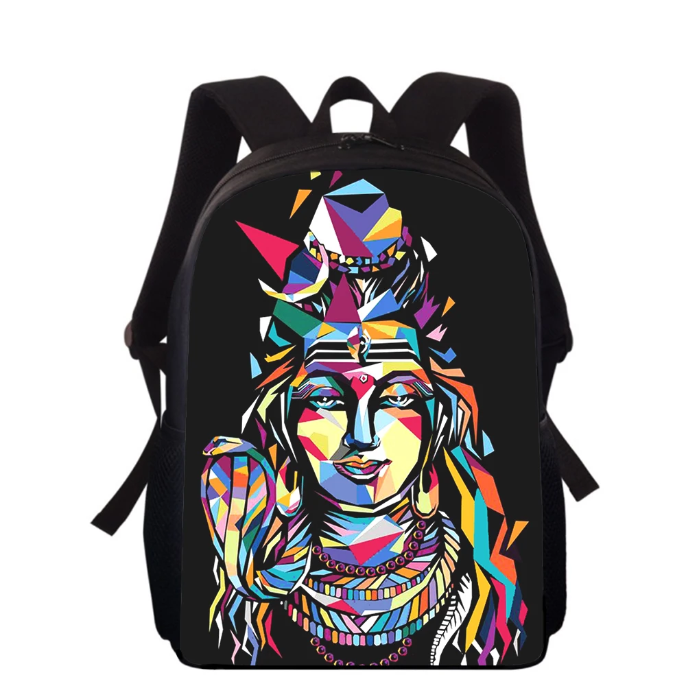 Shiva 15” 3D Print Kids Backpack Primary School Bags for Boys Girls Back Pack Students School Book Bags