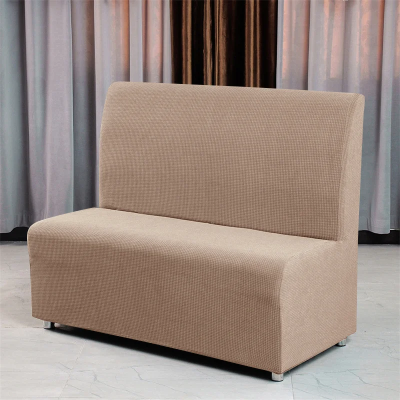 1PC Polar Fleece Armless Sofa Cover Stretch Restaurant Sofa Slipcover Solid Color Anti-dirty Couch Cover for Bar Hotel Cafes sofa cover furniture cover