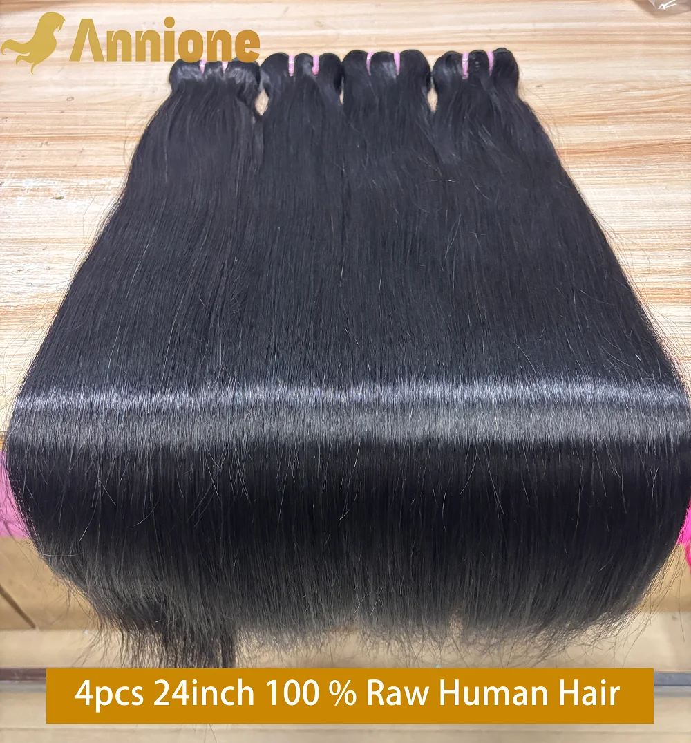 Raw Hair Bundles 100% Human Hair 15A Double Drawn Vietnamese Raw Hair Straight Human Hair Bundles Unprocessed Virgin Hair Bundle 2