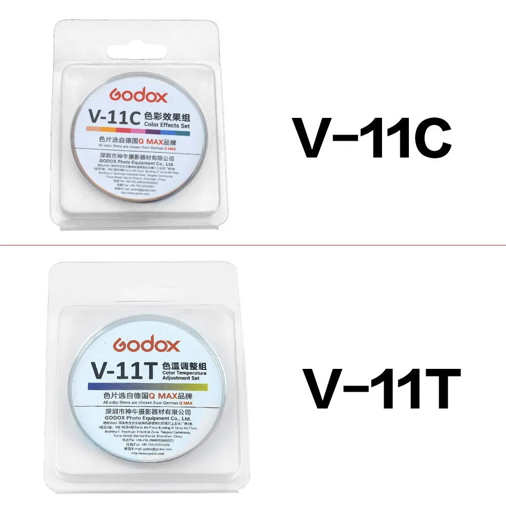 Color Filters for AK-R16 or AK-R1 Compatible Godox V1 Series Speedlite Flash Godox V-11C V11C or V-11T V11T