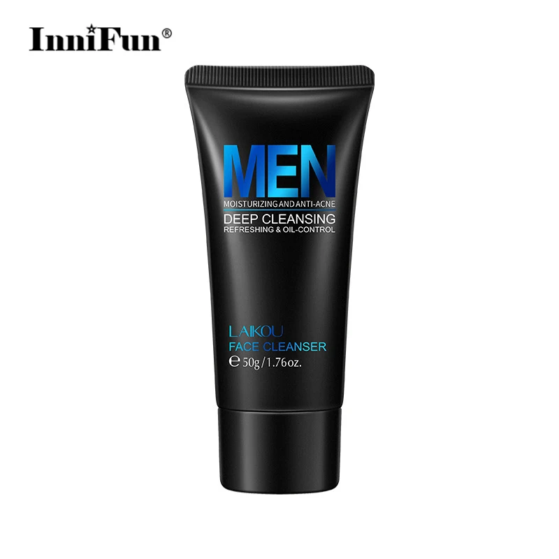 LAIKOU Moisturizing Facial Cleanser For Men Oil Control Deep Cleaning Face Wash Blackhead Removal Skin Care Prodcuts 50g